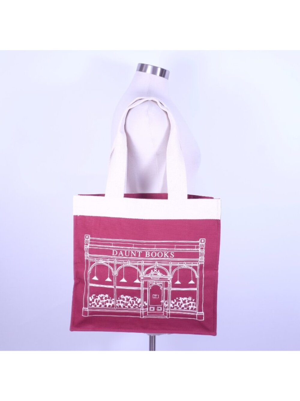 Daunt Books London tote bag US seller ready to ship red canvas